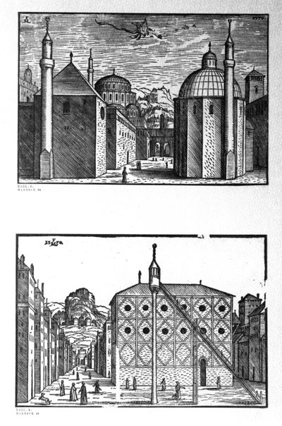 Streets and mosques of Constantinople by Melchior Lorck
